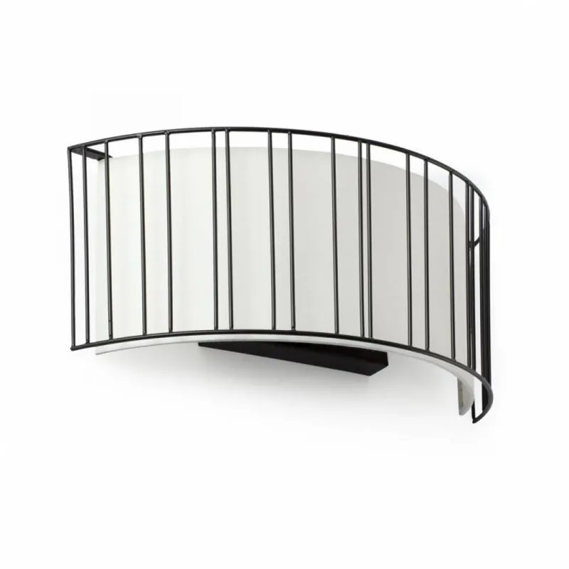 Solo Por Tiempo Limitado Aplique de pared Linda 2L E27 metal y tela - Faro Blanco