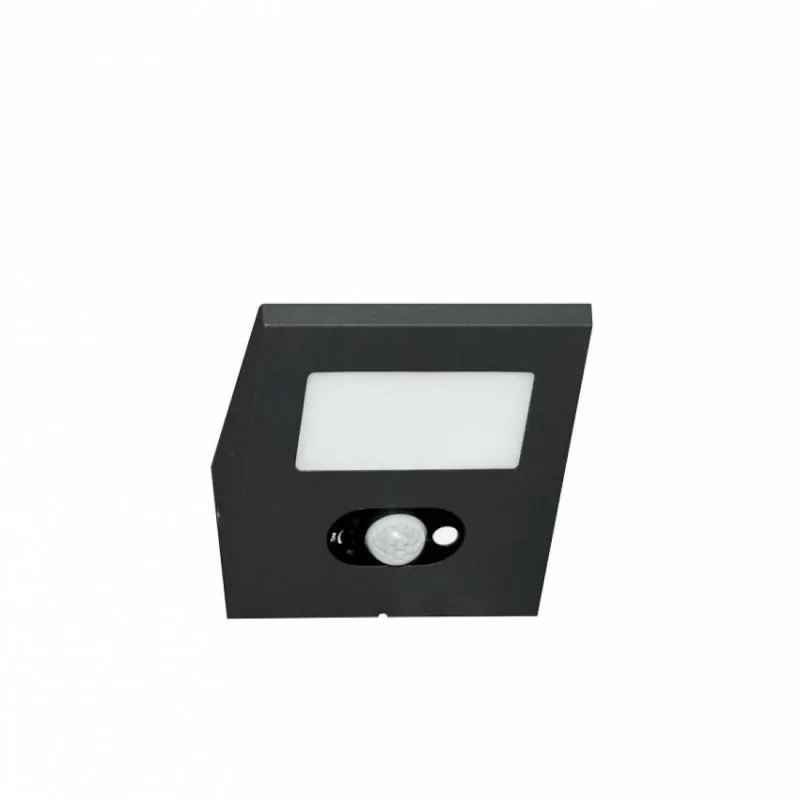 Aplique de pared Iris Solar LED + sensor negro - Beneito Faure Favorito De Clientes