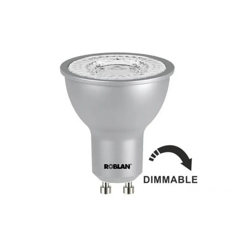 Bombilla LED 6w GU10 60° Pro Sky regulable - Roblan Blanco calido (3000k) Popular