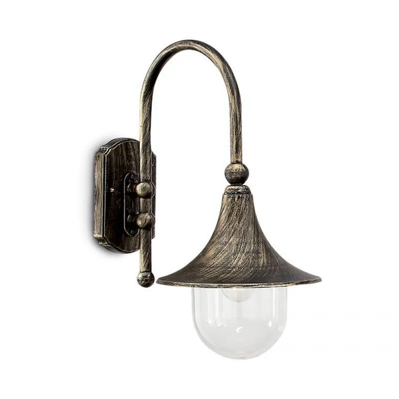A Buen Precio Aplique de pared exterior Cima 1L E27 oro - Ideal Lux