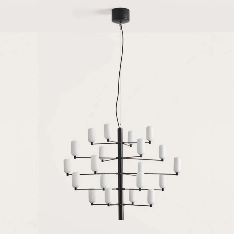Lámpara colgante Gand LED 20L Ø65cm vidrio - Aromas Negro Marca Reconocida
