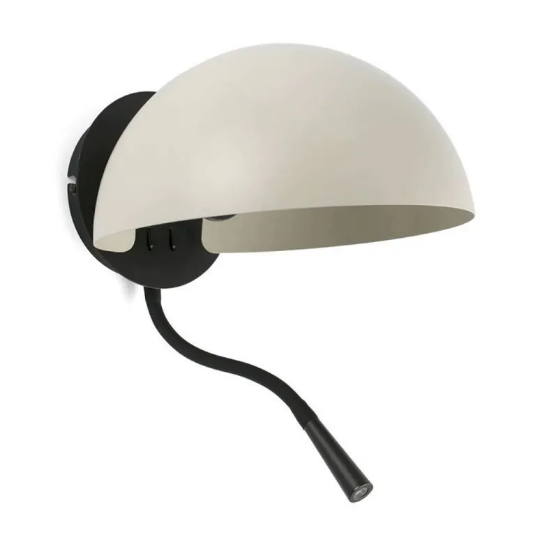 Oferta Aplique de pared Dominica E27 + LED lectura - Faro Negro