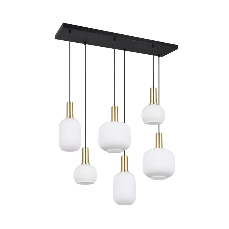 Novedad Lámpara colgante Diva lineal E27 cristal - Trio Negro