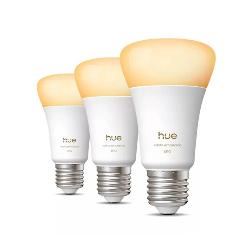Solo Hoy Pack 3 Bombillas inteligentes Hue LED E27 6w A60 Cálida a Fría - Philips