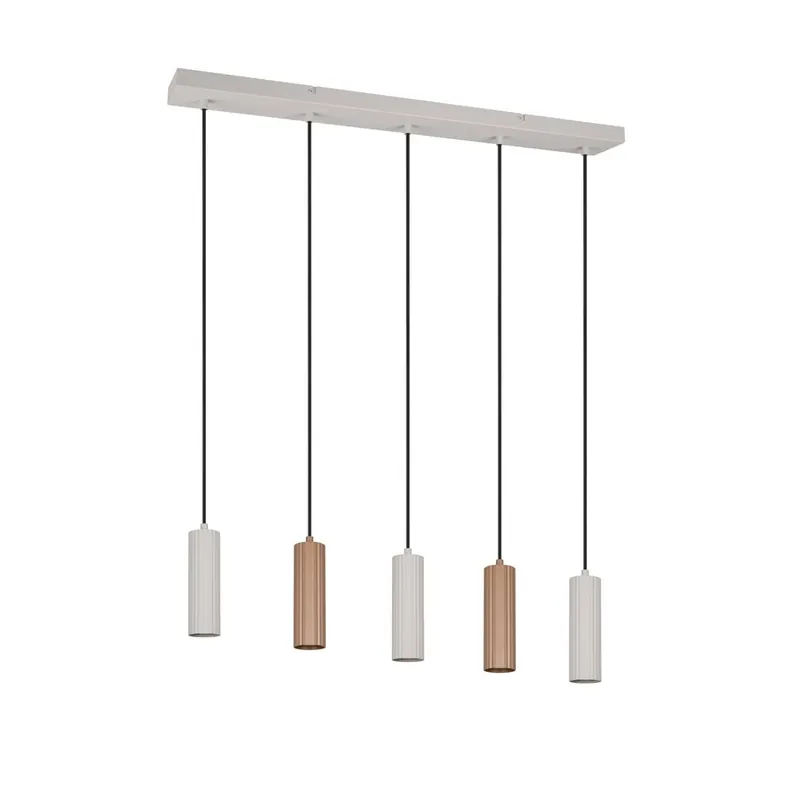 Barato Lámpara colgante Soka 5L GU10 metal - Trio Gris