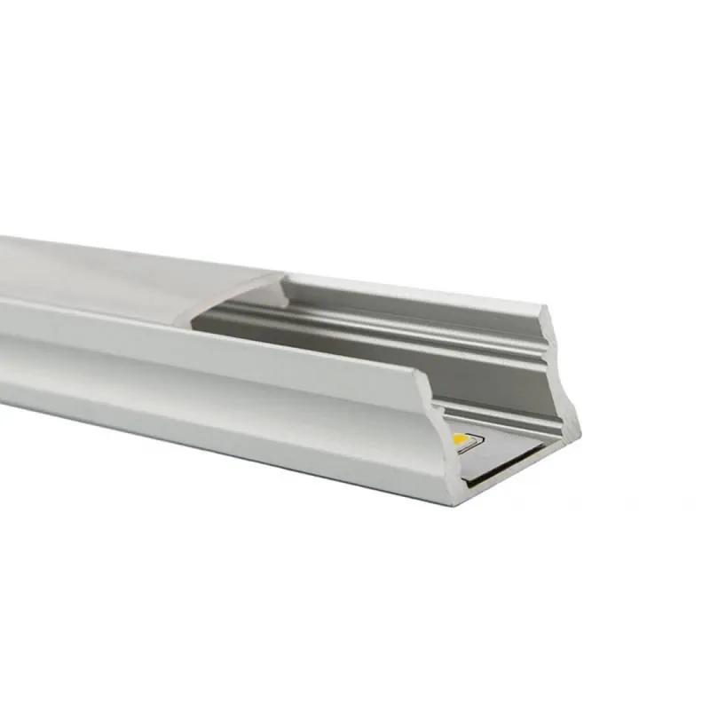 Barato Perfil de aluminio superficie para tiras LED 2M 17x15,3mm Blanco