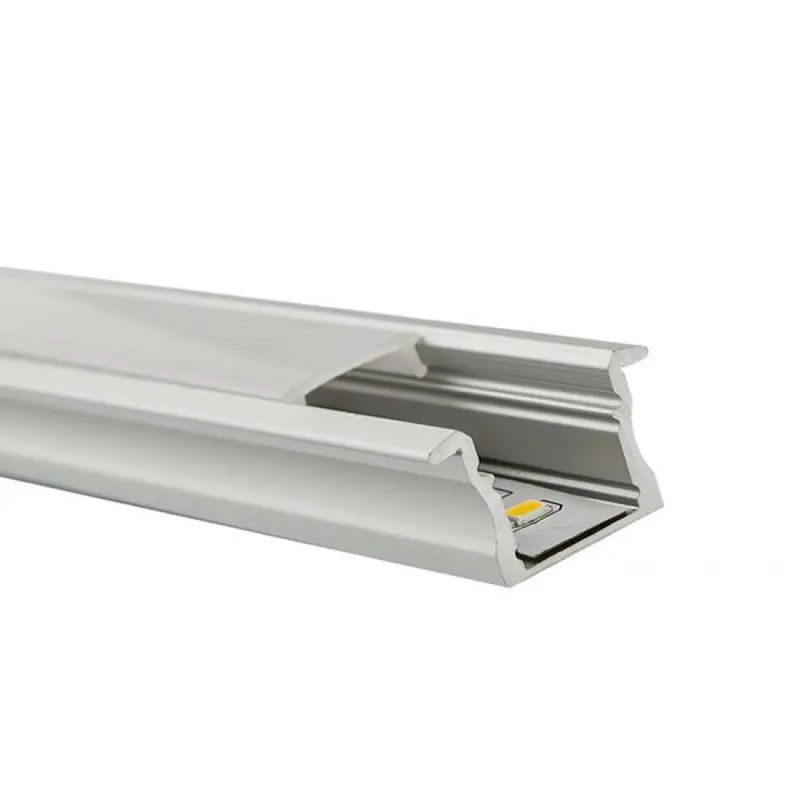 Perfil de aluminio empotrable para tiras LED 2M 23x15,3mm Blanco Solo Por Tiempo Limitado