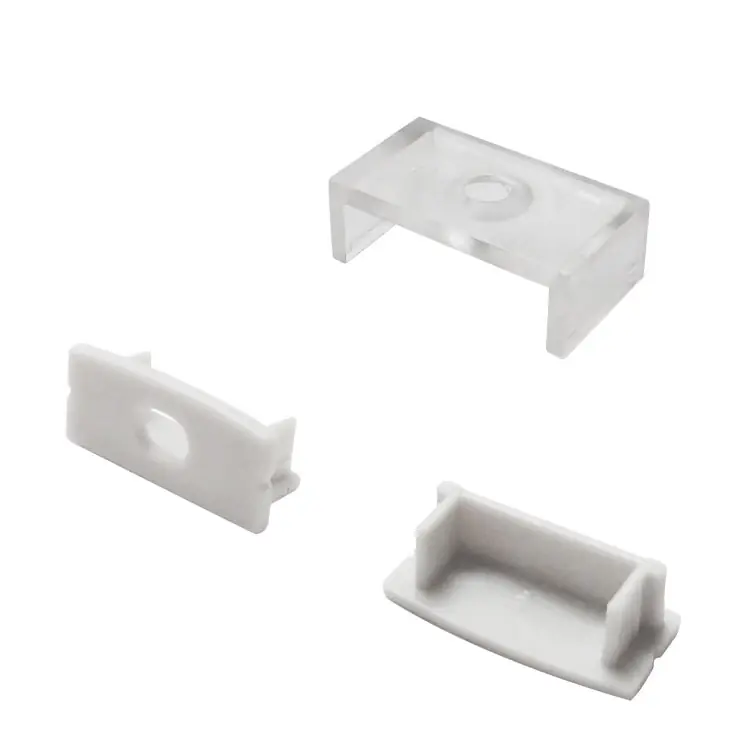 Más Vendido Kit de 2 tapas y 2 clips para perfil de aluminio, PER-01-2M