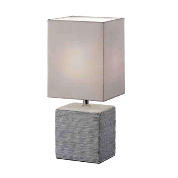 Lámpara mesa con pantalla color cemento para E14 Ping Promoción Exclusiva