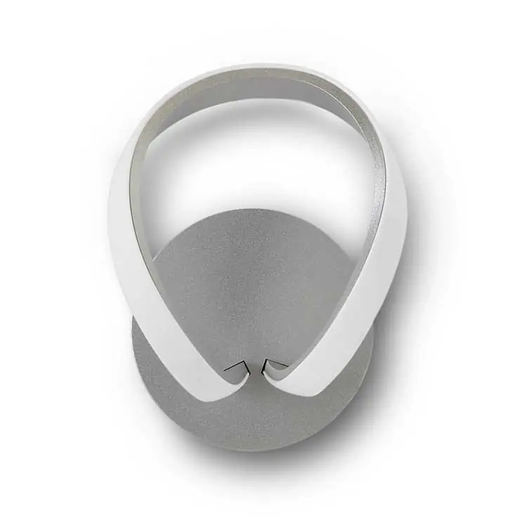 Aplique de pared 12W Kno Plata y cromo Precio De Oferta
