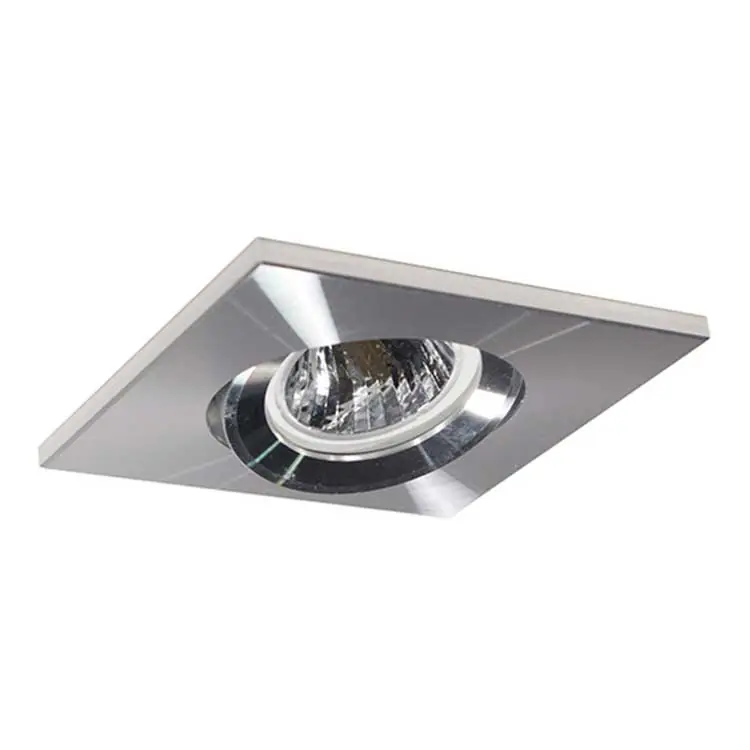 Liquidación Aro orientable cuadrado cromo satinado 98x98mm
