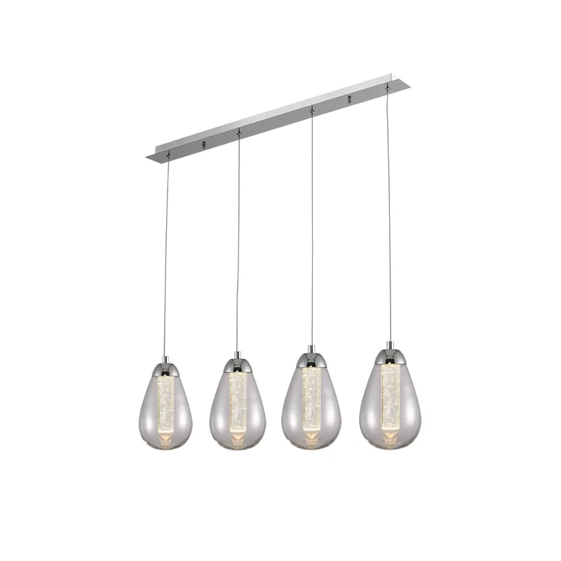 Pago Seguro Colgante Barra Taccia 4 luces Cromo