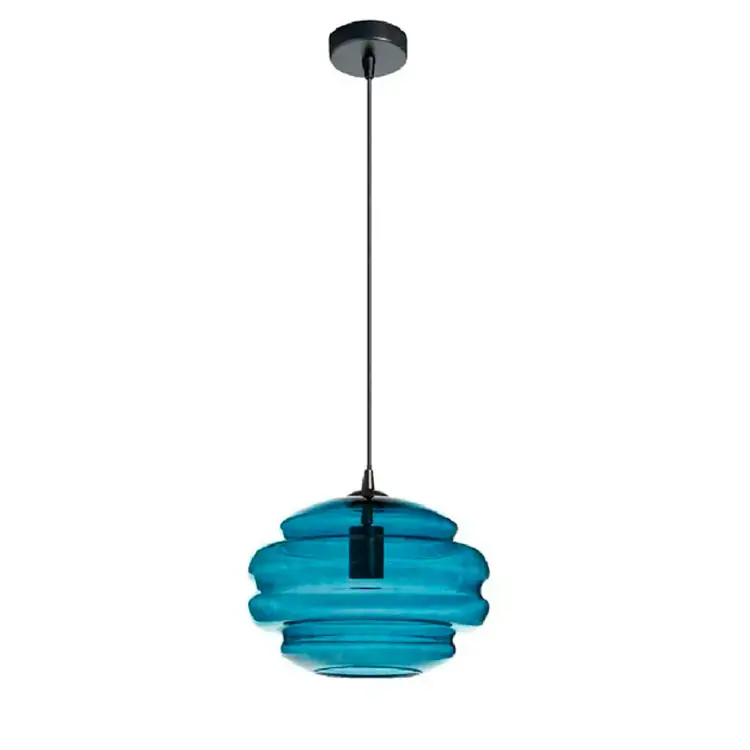 Colgante Mel cristal azul y negro 30cm para 1 E27 (no incluida) Imprescindible (Must-Have)