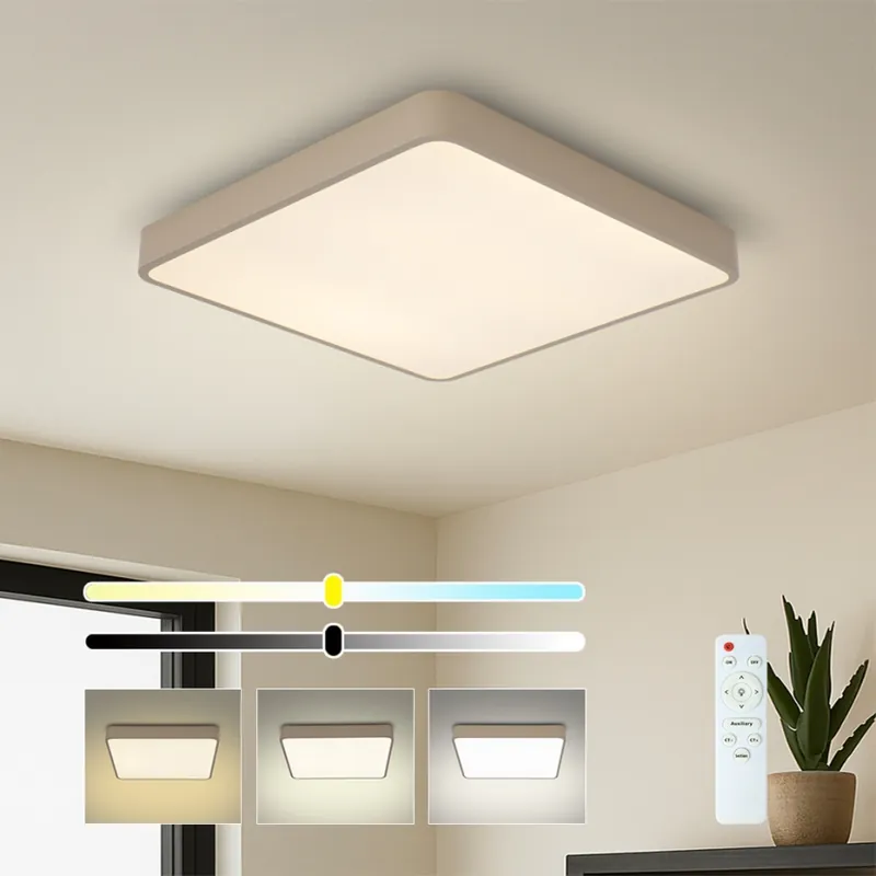 Brilagi - Lámpara de techo LED regulable POOL LED/36W/230V 3000-6000K 40x40 cm beige + mando a distancia Ocasión Especial
