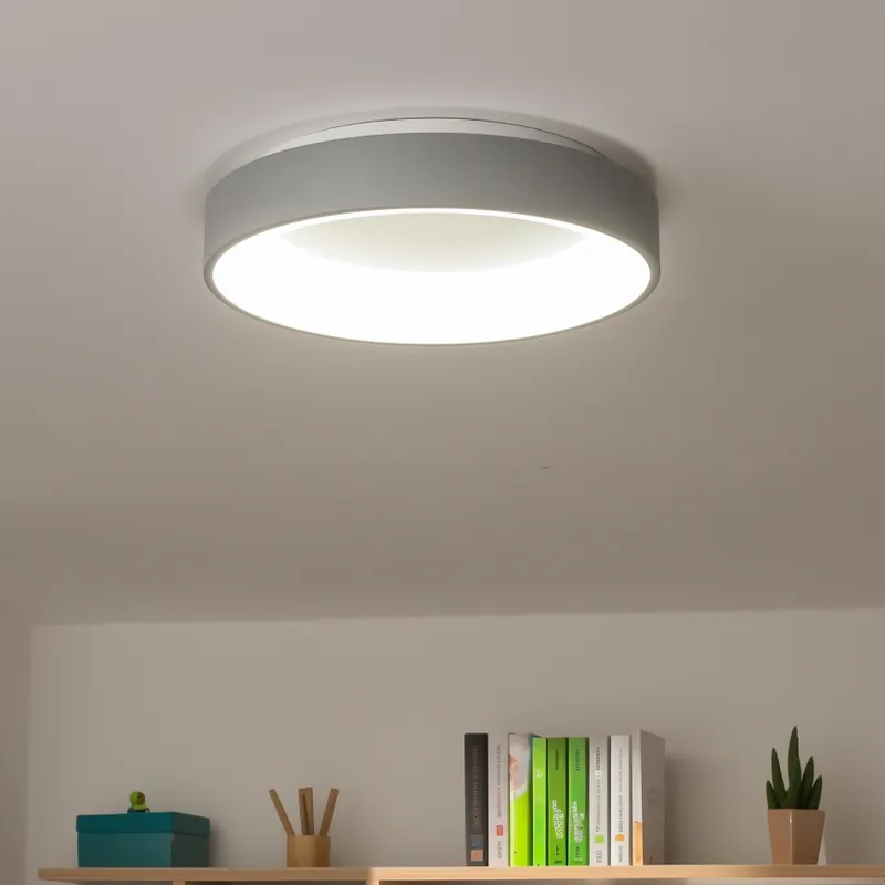 Última Oportunidad Brilagi - Luminaria de techo LED regulable FALCON LED/40W/230V 3000-6500K diámetro 45 cm gris + mando a distancia