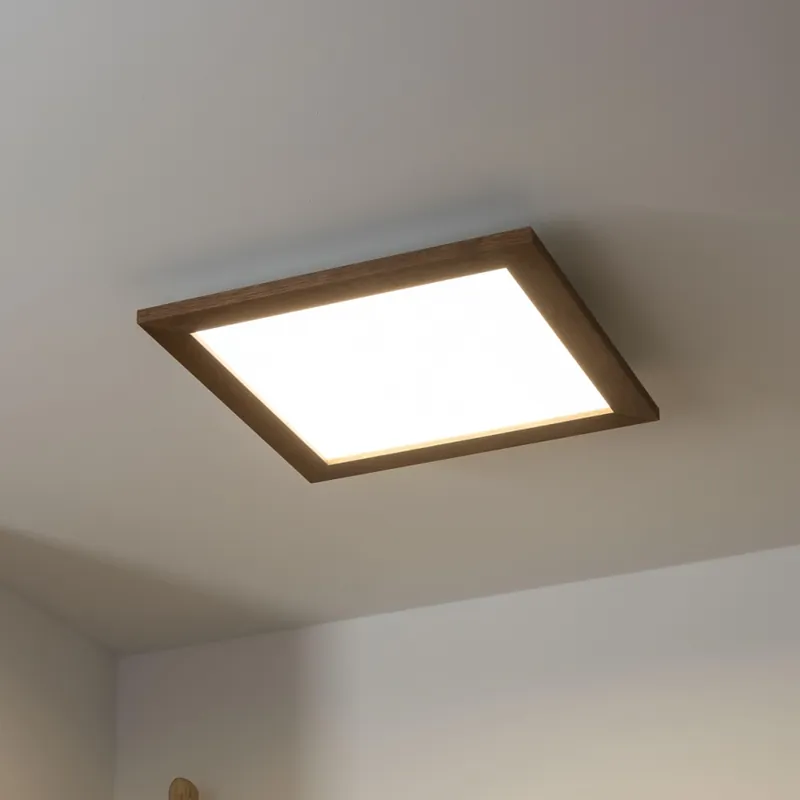 Brilagi - Lámpara de techo LED regulable SLIMFRAME WOOD LED/36W/230V 49,5x49,5 cm 3000-6000K marrón oscuro + mando a distancia Últimas Unidades