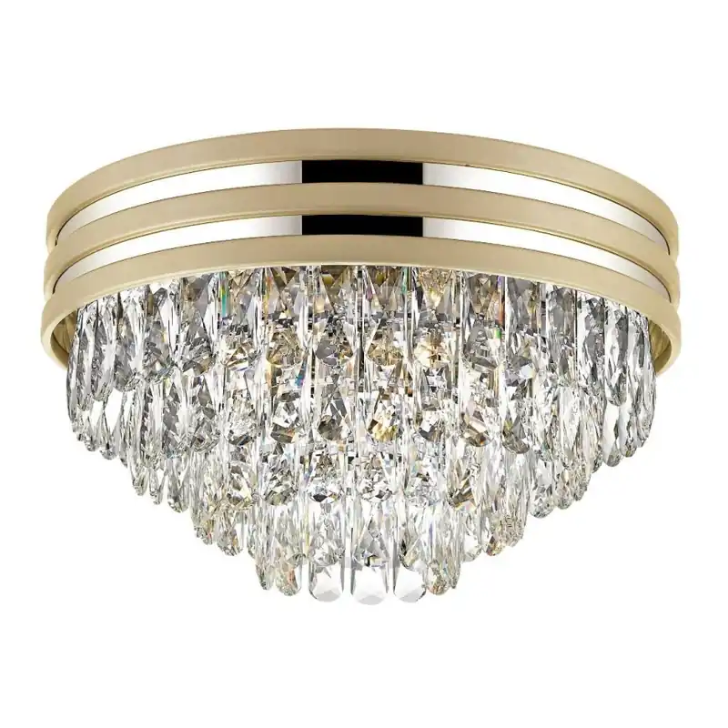 Zuma Line - Plafón de cristal 5xE14/40W/230V dorado No Te Lo Pierdas