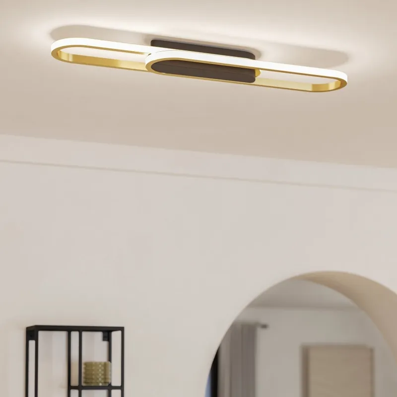 Certificado Eglo - Lámpara de techo LED/20W/230V 2700/4000/6500K dorada