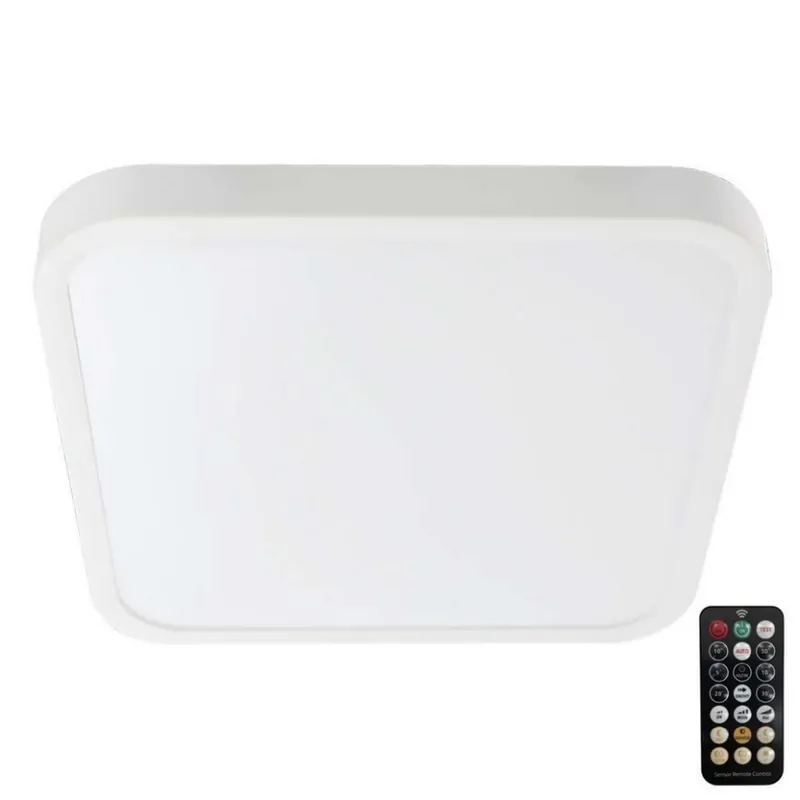 Barato Plafón LED para baño con sensor SAMSUNG CHIP LED/36W/230V IP44 4000K 42x42 cm blanco + control remoto