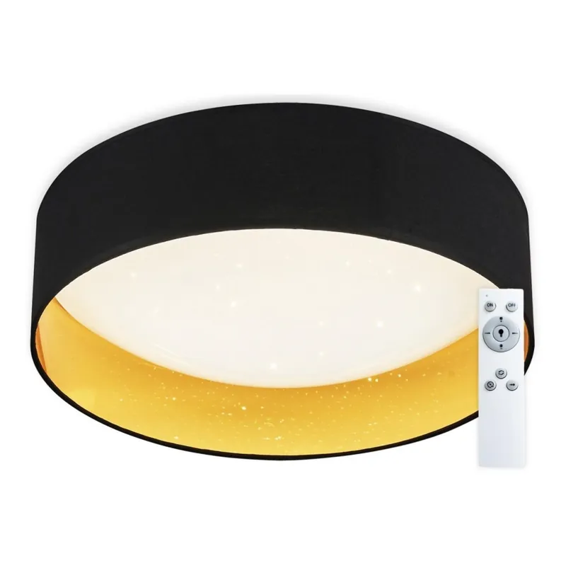 Top Light - Plafón LED regulable IVONA 40C RC LED/24W/230V + control remoto negro Compra Ahora