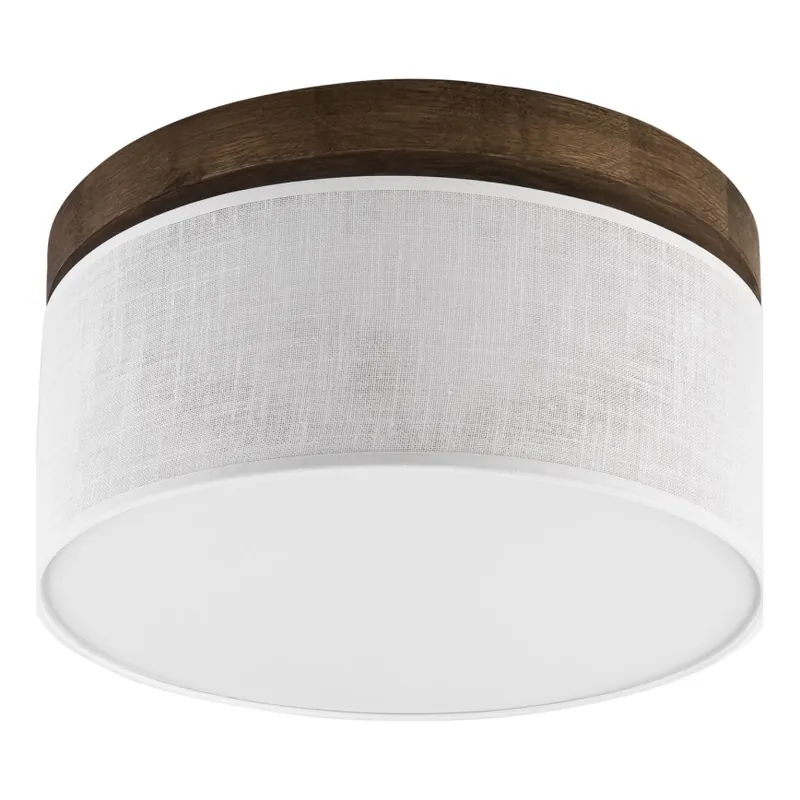 Brilagi - Lámpara de techo LED BELLADONNA 1xE27/15W/230V diámetro 30 cm blanco/roble nogal Devolución Gratuita