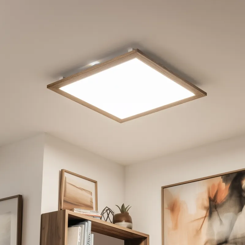 Alta Calidad Eglo - Panel LED regulable SALOBRENA-TW WOOD LED/32,5W/230V 2700-6500K 64x64 cm marrón + control remoto