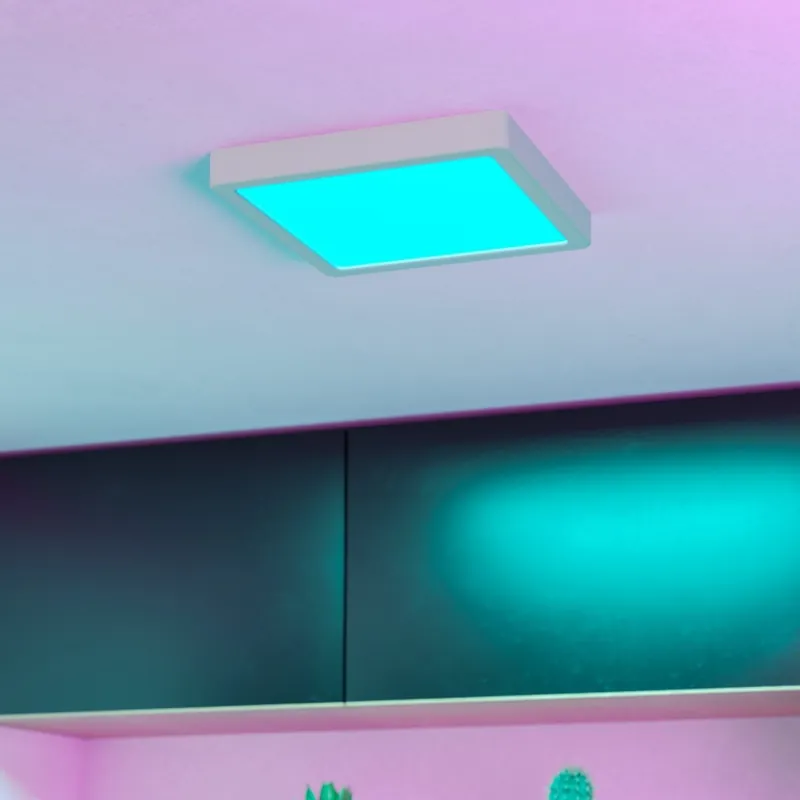 Precio De Fábrica Eglo - Luminaria de techo para baño LED RGBW regulable LED/10,5W/230V 2700-6500K 22x22 cm IP44 blanca