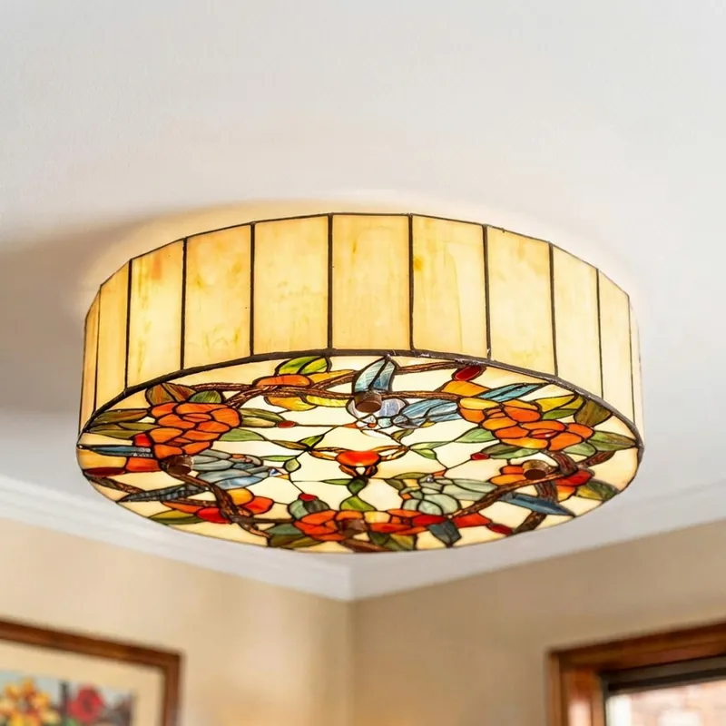 Barato Brilagi - Lámpara de techo Tiffany de vitral JUNGLE 3xE27/60W/230V, diámetro 40 cm