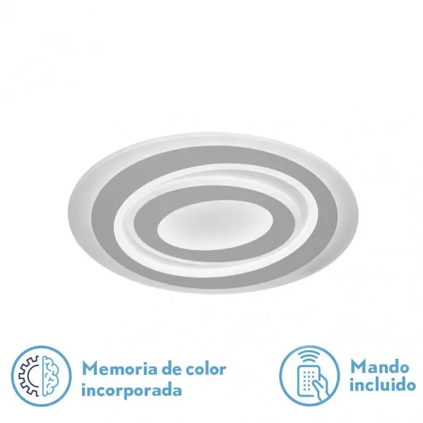 Plafon Singapur 75w 3000-4000-6500k Blanco 5625lm 5x41x32 Cm Regulable,memoria Y C.remoto Favorito De Clientes