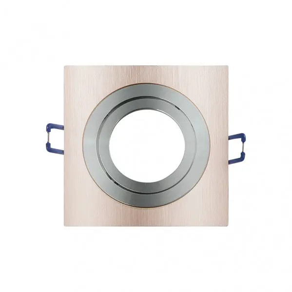 A Buen Precio Empotrable Orient.cenote 1xgu10 Cuadrado Champ/cro 2x9,2x9,2 Cm 8 De Corte. C/portalampara
