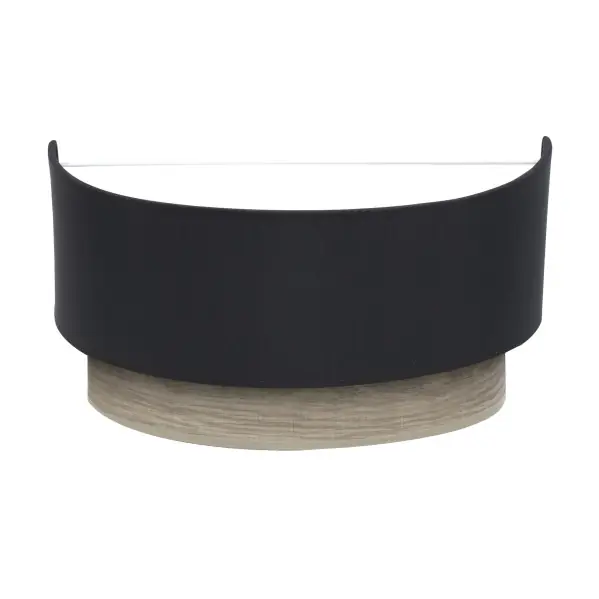 Envío Inmediato Aplique Tania 1xe27 Negro/madera Gris 15x30x16 Cm