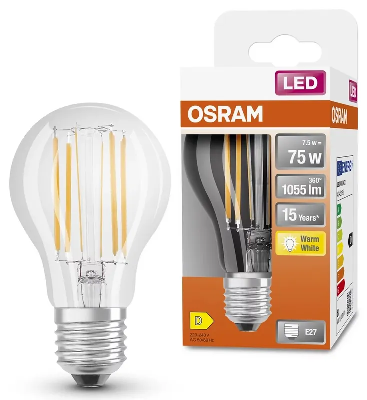 LAMPARA STANDARD FIL LED CLARA 8W 2700K Más Vendido