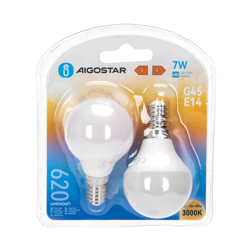 Venta Final LED 7W interior G45 E14 7W Luz Cálida