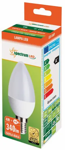 LAMPARA VELA LED 6W E14 3200K SPECTRUM Oferta Flash