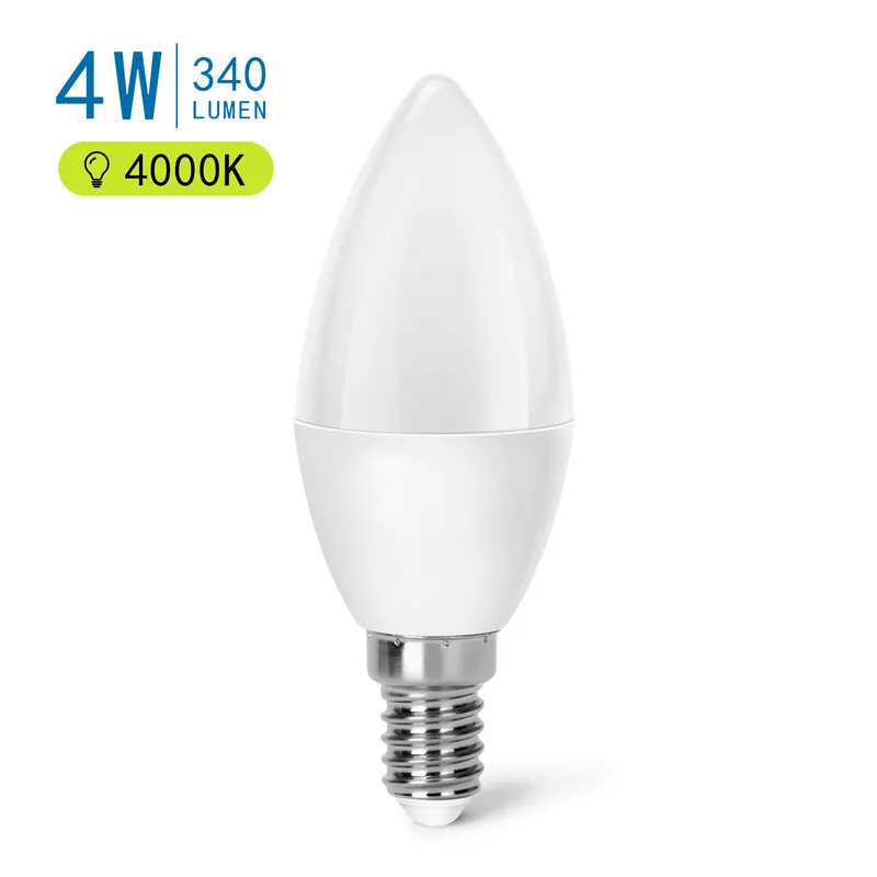 Envío Inmediato LED C37 E14 4W Luz Natural 4w