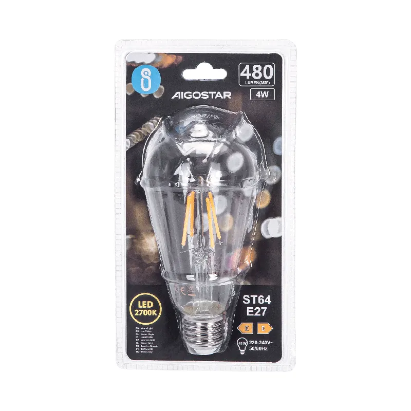 A Buen Precio Bombilla de filamento LED ST64 Luz Cálida 4w E27