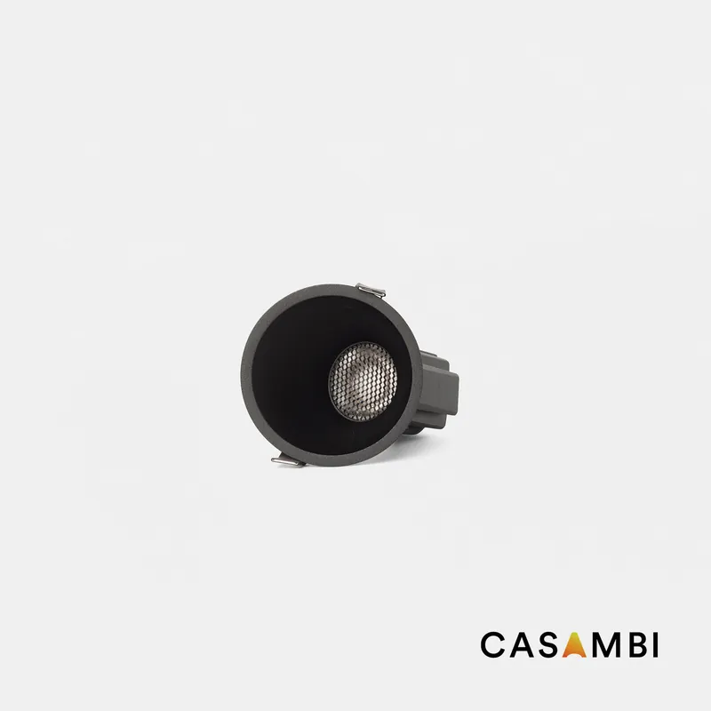 Liquidación TULIPA downlight empotrable negro asimétrico 7W 15° 4000K CRI90 Casambi