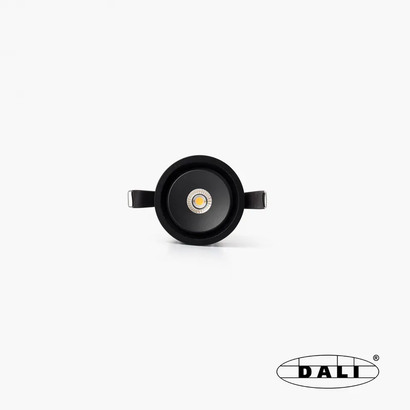 Descuento TEIDE downlight empotrable orientable negro 10W 40° 3000K CRI97 DALI