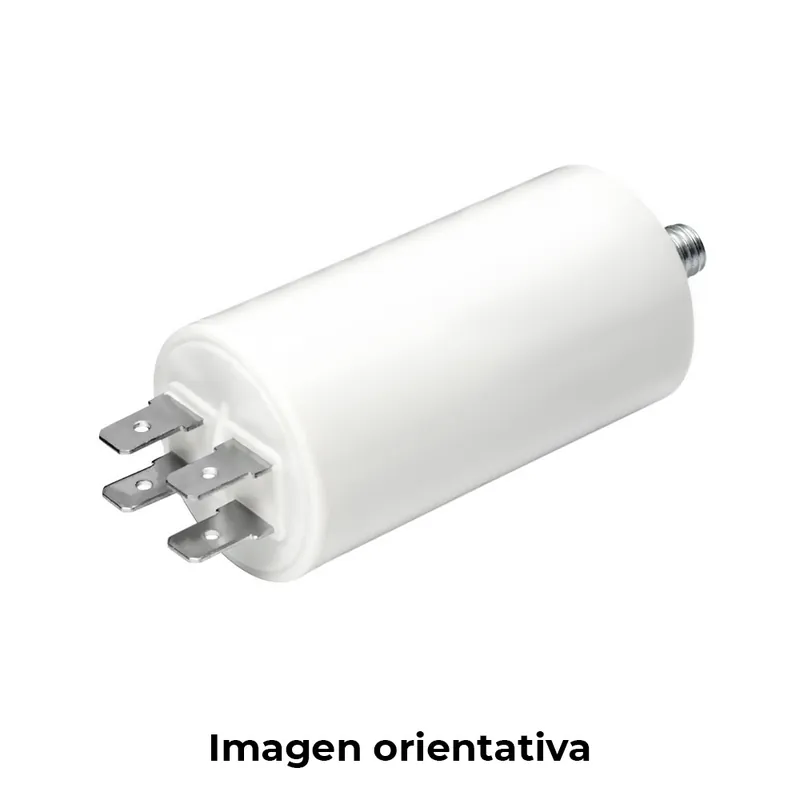 CONDENSADOR DE ARRANQUE MKA 1mF 5% 450V Ø3,4x6,3cm CON ESPIGA M8 Y FASTON SIMPLE 6,35 KONEK Última Versión