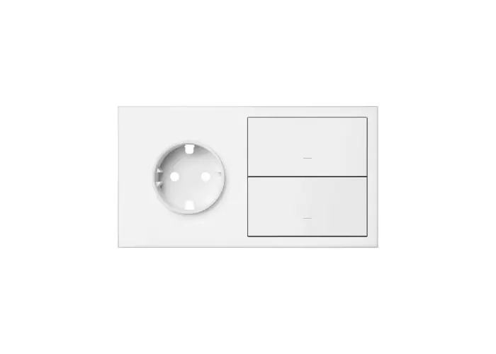 KIT FRONTAL SIMON 100 CON 2 elementos+base+2 TECLAS BLANCO MATE Oferta Flash