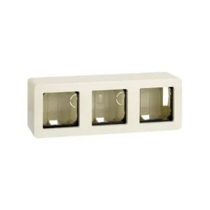 CAJA DE SUPERFICIE SIMON 27 PARA 3 ELEMENTOS MARFIL Popular