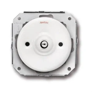 Oferta Especial DOBLE PULSADOR ROTATIVO 10AX 250V SIN MANECILLA PORCELANA BLANCO
