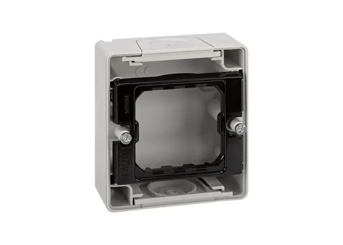 Oferta Especial BASE DE SUPERFICIE PARA 1 ELEMENTO SIMON 44 AQUA PLÁSTICO GRIS