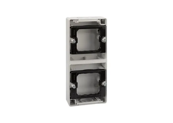 BASE DE SUPERFICIE PARA 2 ELEMENTOS VERTICAL SIMON 44 AQUA GRIS Novedad