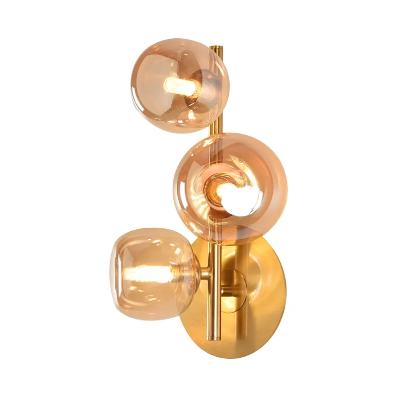 APLIQUE DE PARED 3 LUCES HIERRO DORADO NICOLETTA Novedad