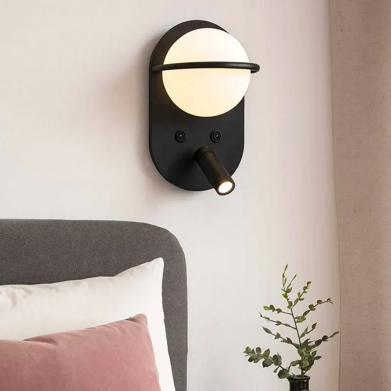 APLIQUE DE PARED LED 6W 3000-6000K NEGRO ASTRA Precio De Oferta