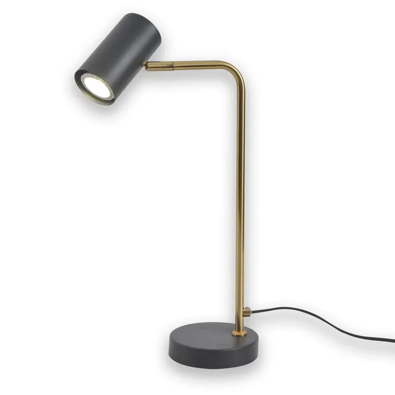 Compra Hoy LÁMPARA DE MESA DE ACERO NEGRO/DORADO ADARA