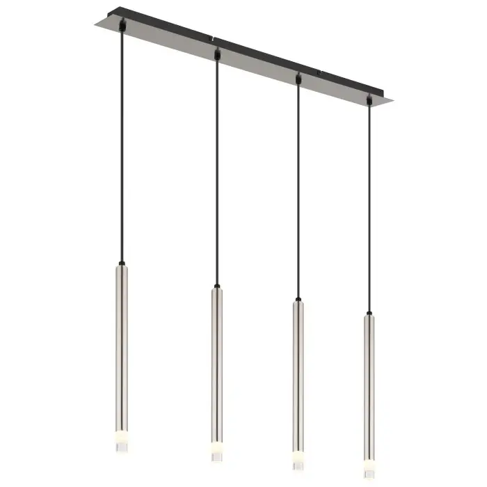 A Buen Precio Lámparas Globo Lighting Ryan Lámparas suspendidas Níquel-mate, 4 luces