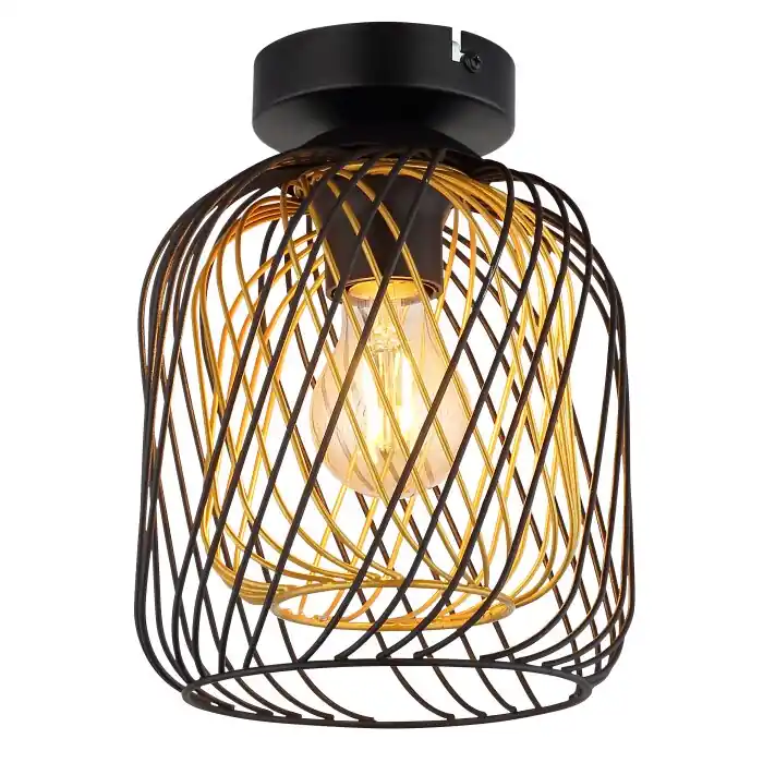 Venta Final Lámparas Globo Lighting Dichti Plafones Negro, 1 luz