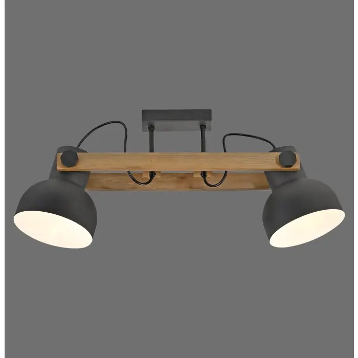 Lámparas Leuchten Direkt 2.0 Plafones LED Marrón, Negro, 2 luces Favorito De Clientes